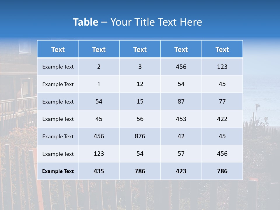 Coast Coastling Home PowerPoint Template