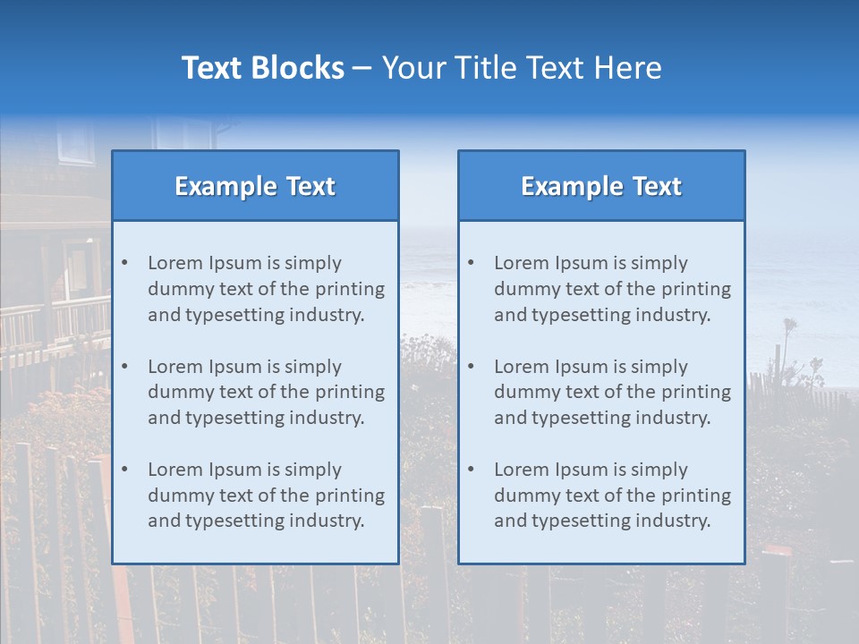 Coast Coastling Home PowerPoint Template