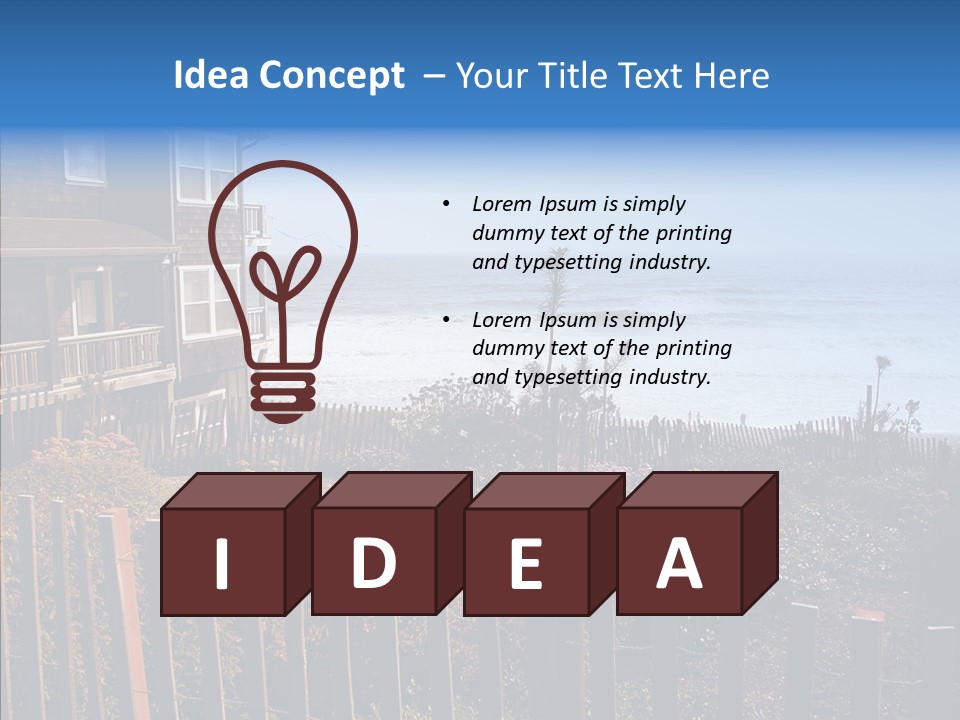 Coast Coastling Home PowerPoint Template