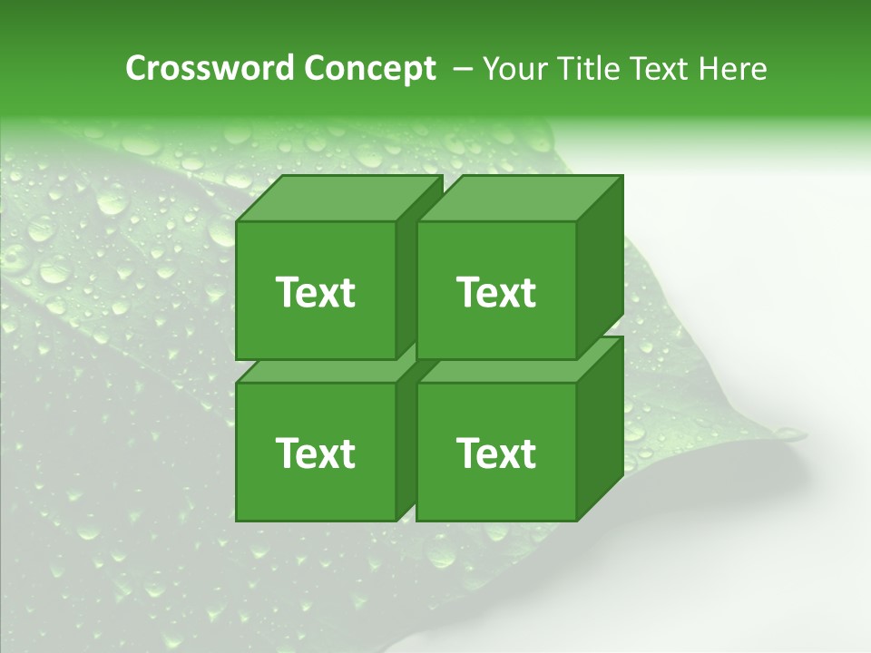 Raindrop Nature Weather PowerPoint Template