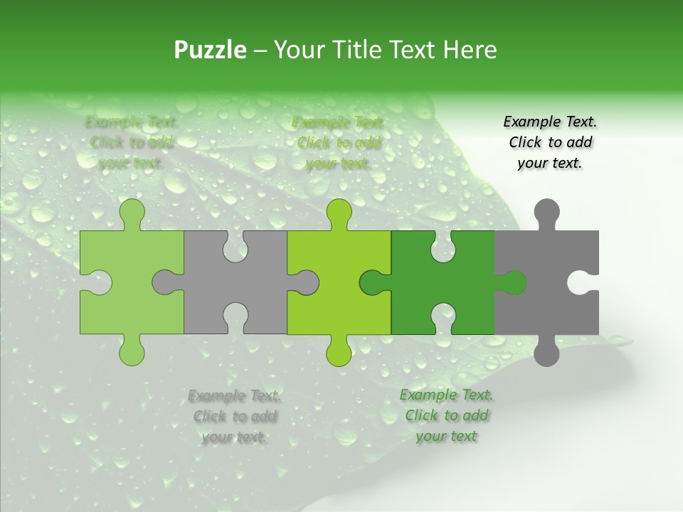 Raindrop Nature Weather PowerPoint Template