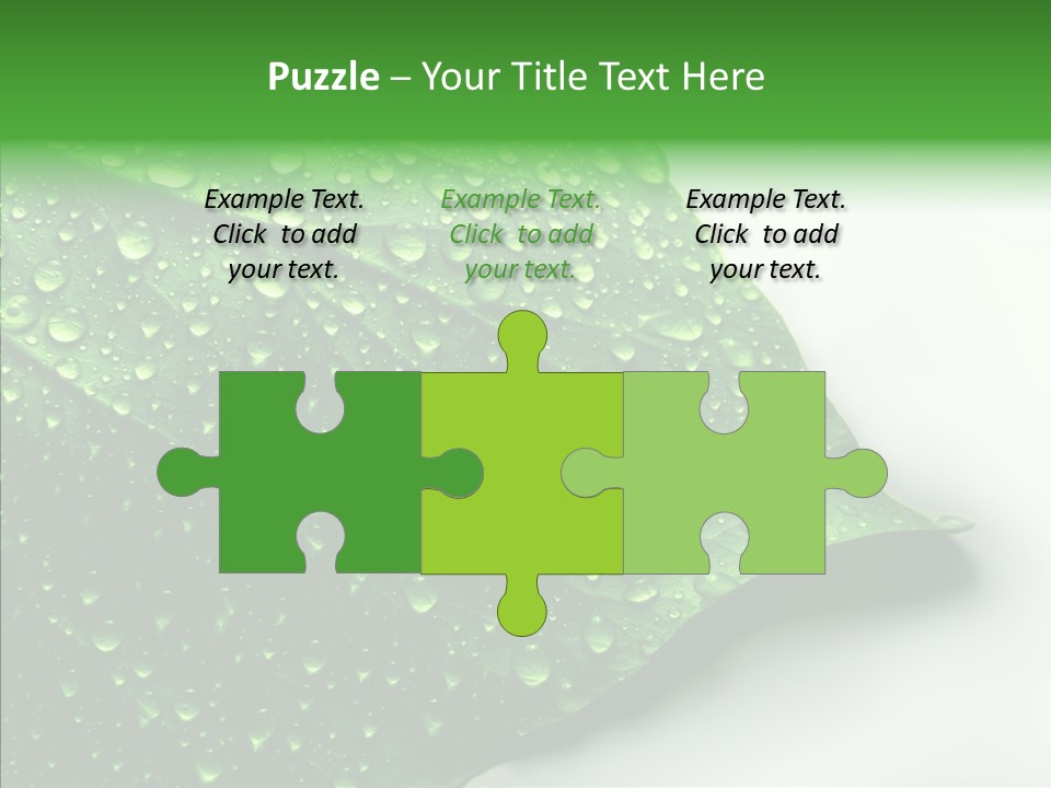 Raindrop Nature Weather PowerPoint Template