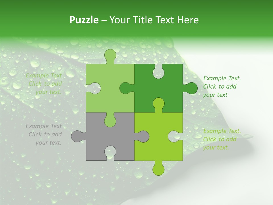 Raindrop Nature Weather PowerPoint Template