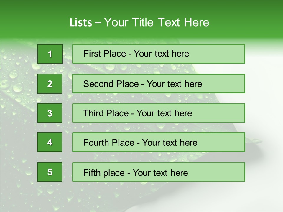 Raindrop Nature Weather PowerPoint Template