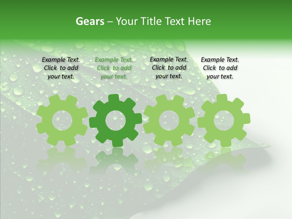 Raindrop Nature Weather PowerPoint Template