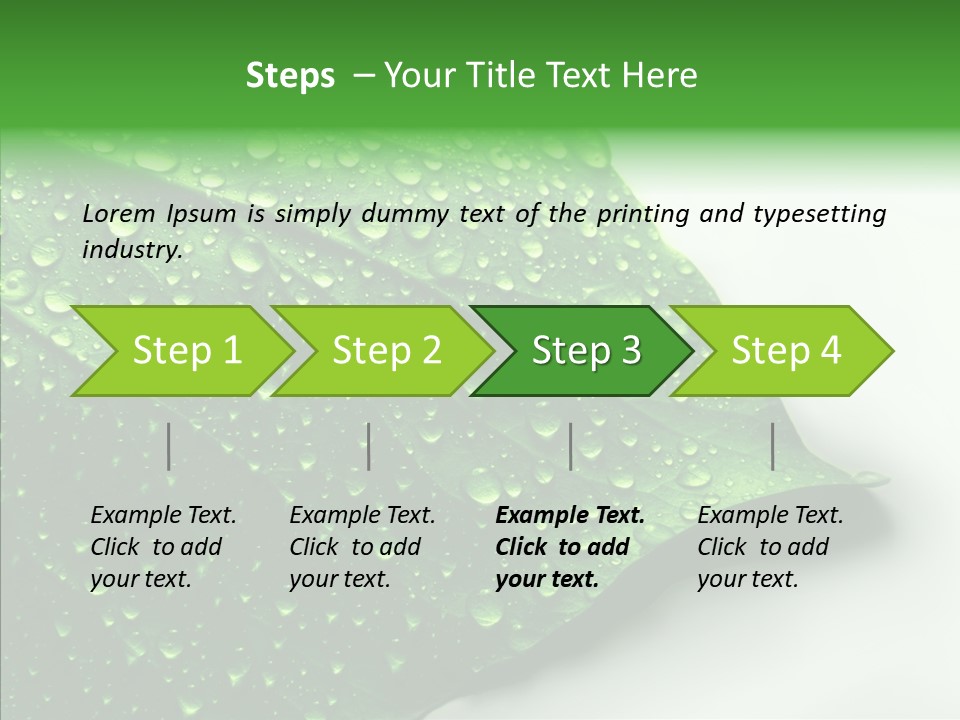 Raindrop Nature Weather PowerPoint Template
