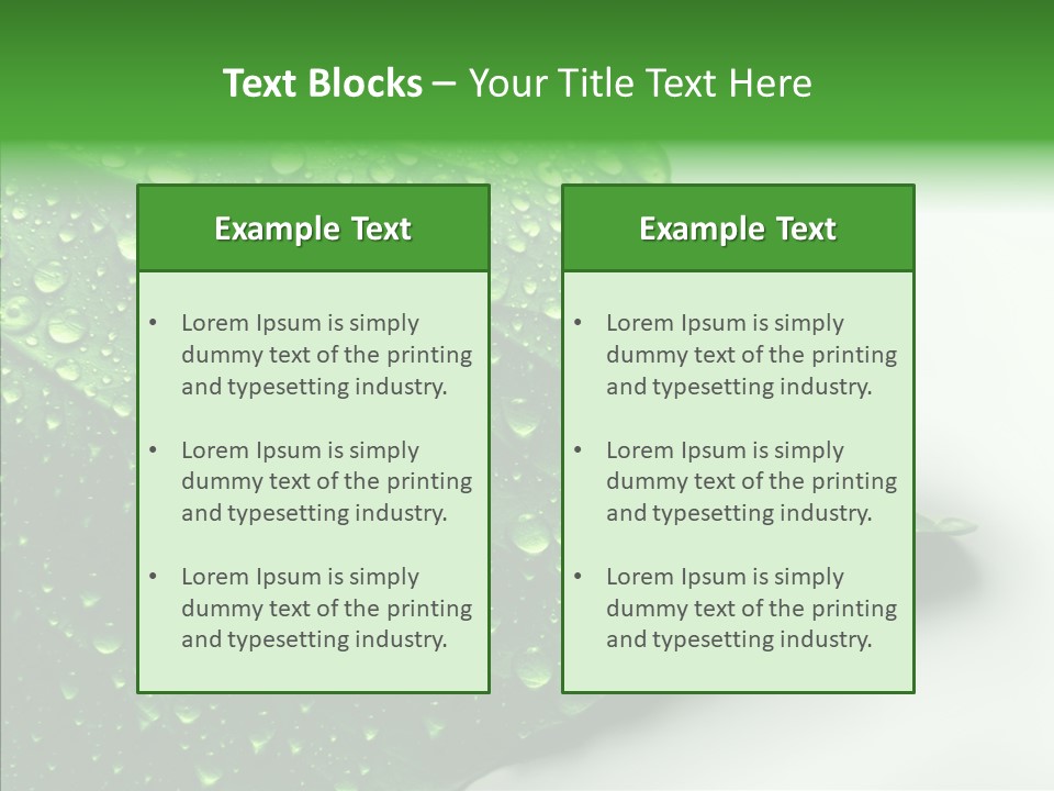 Raindrop Nature Weather PowerPoint Template
