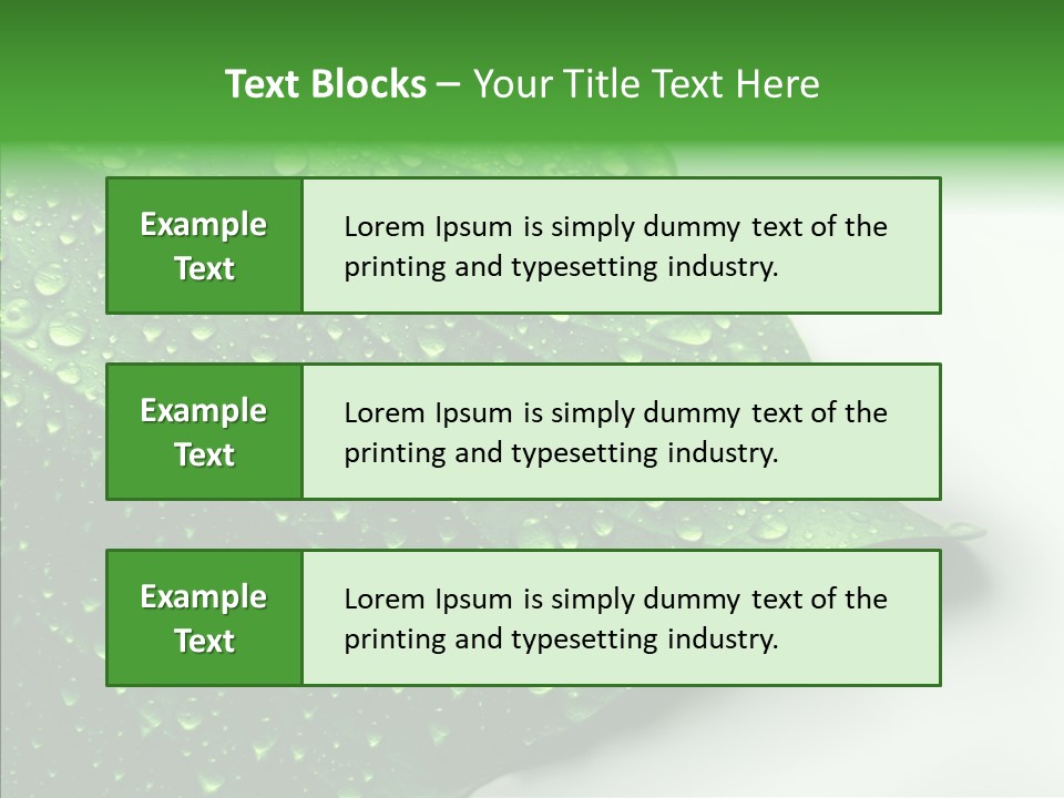 Raindrop Nature Weather PowerPoint Template
