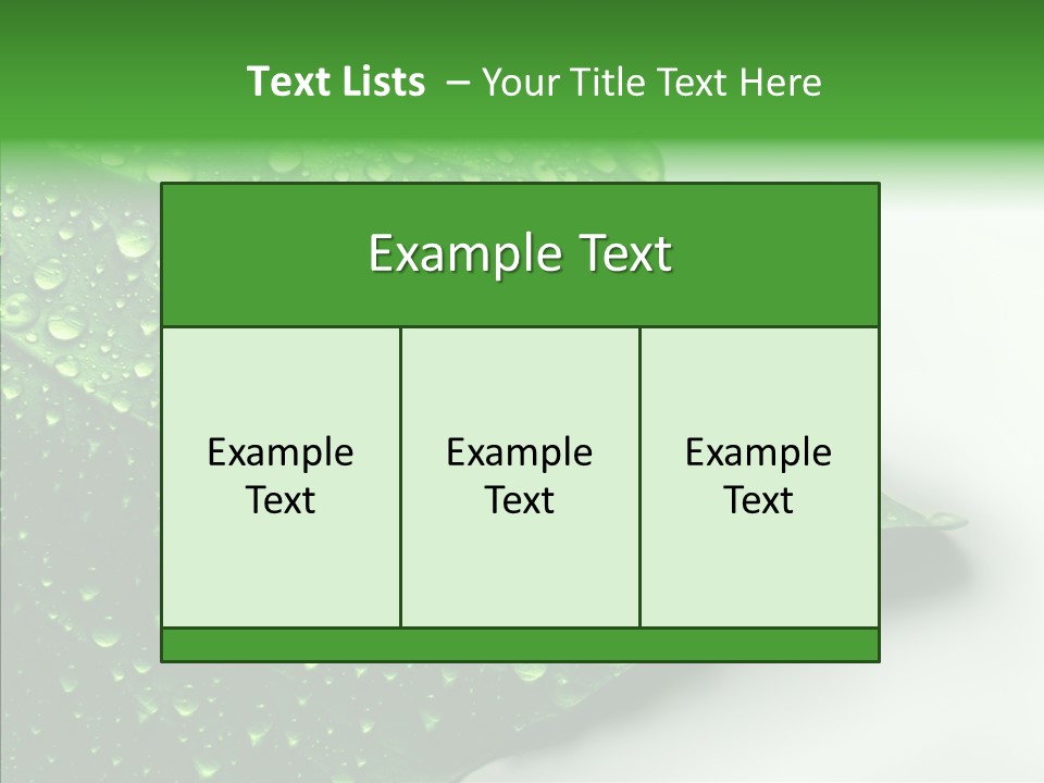 Raindrop Nature Weather PowerPoint Template