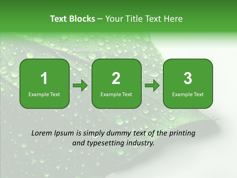 Raindrop Nature Weather PowerPoint Template