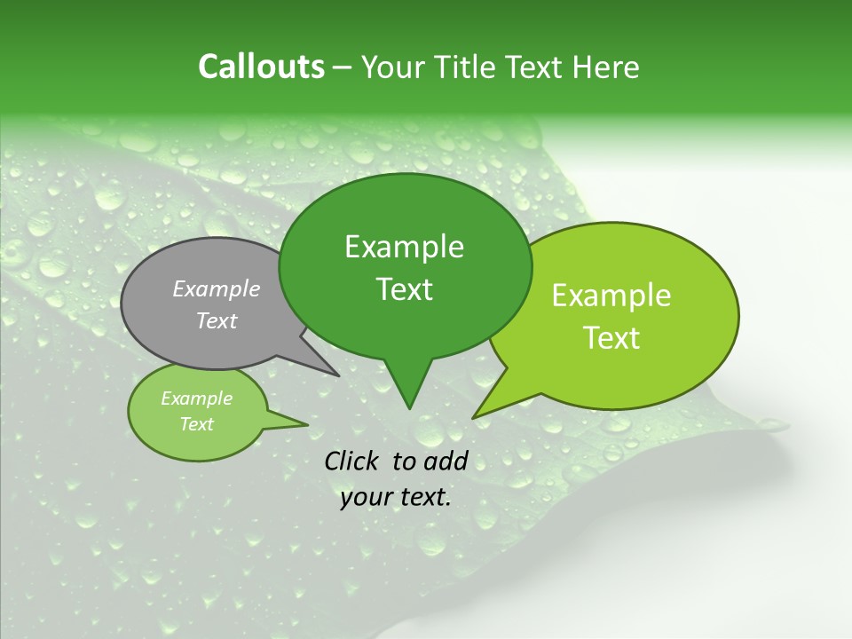 Raindrop Nature Weather PowerPoint Template