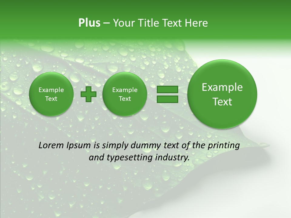 Raindrop Nature Weather PowerPoint Template
