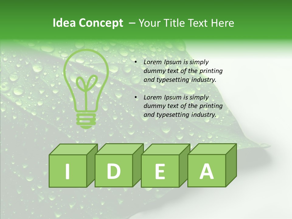 Raindrop Nature Weather PowerPoint Template