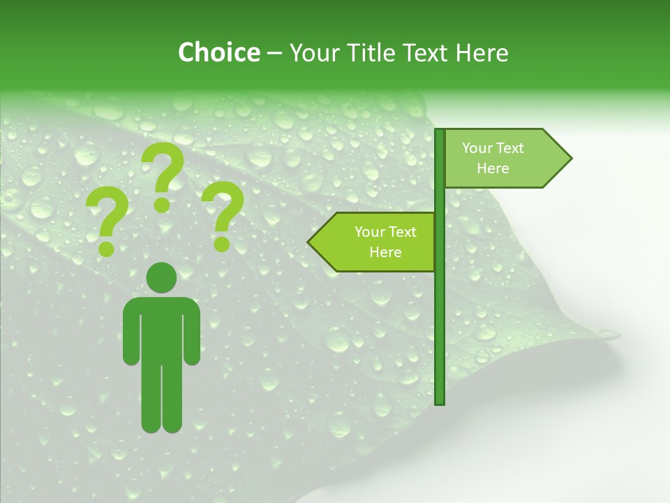 Raindrop Nature Weather PowerPoint Template