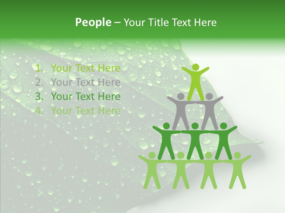 Raindrop Nature Weather PowerPoint Template