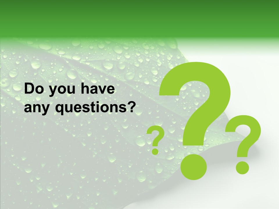 Raindrop Nature Weather PowerPoint Template