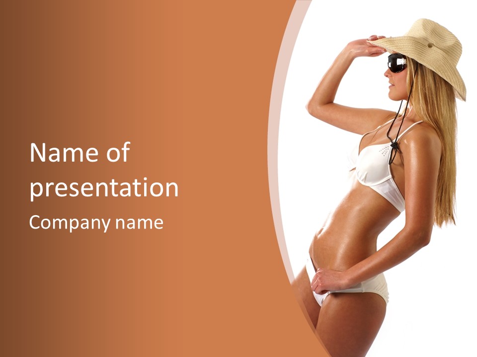 Belly Girl Hot PowerPoint Template