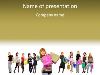 Dress Blond Fun PowerPoint Template
