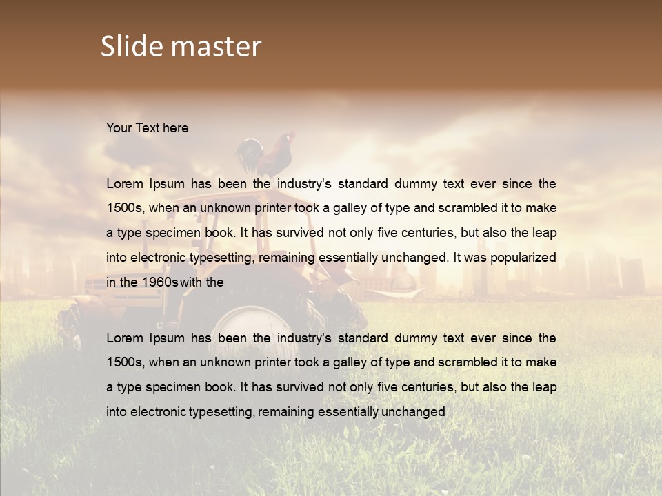 Field Sun Sky PowerPoint Template