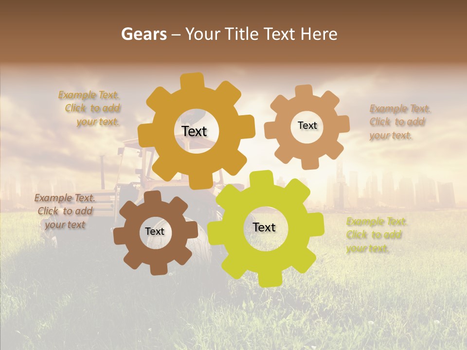Field Sun Sky PowerPoint Template
