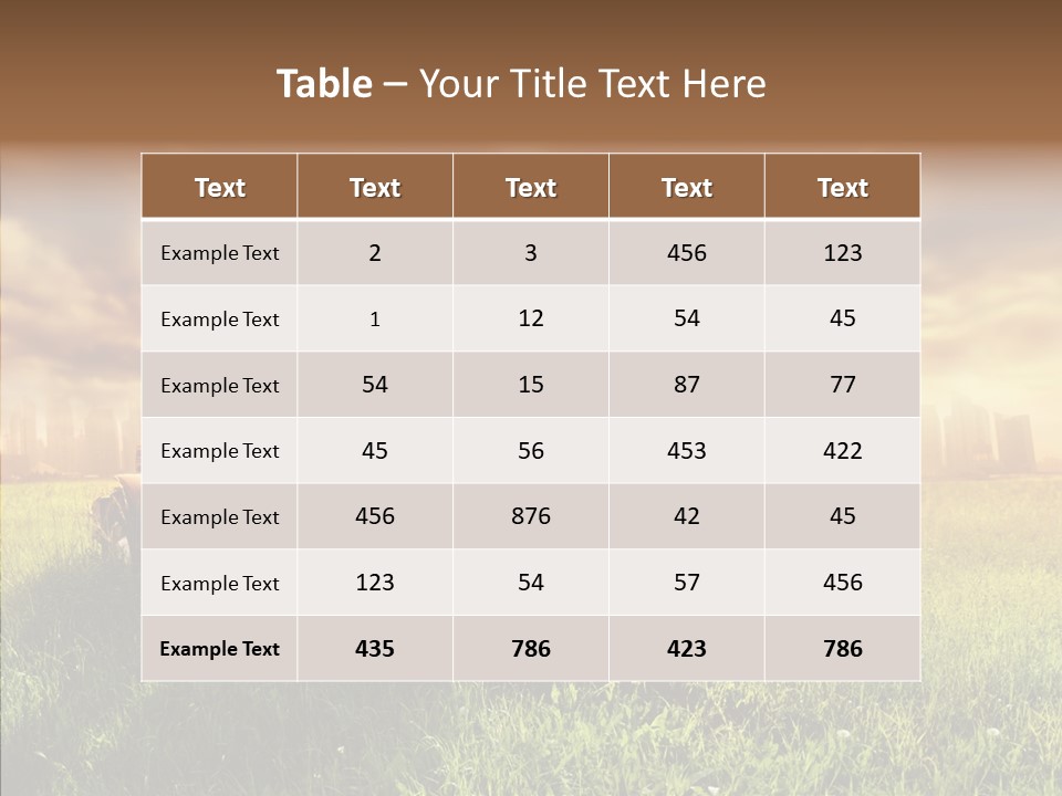 Field Sun Sky PowerPoint Template