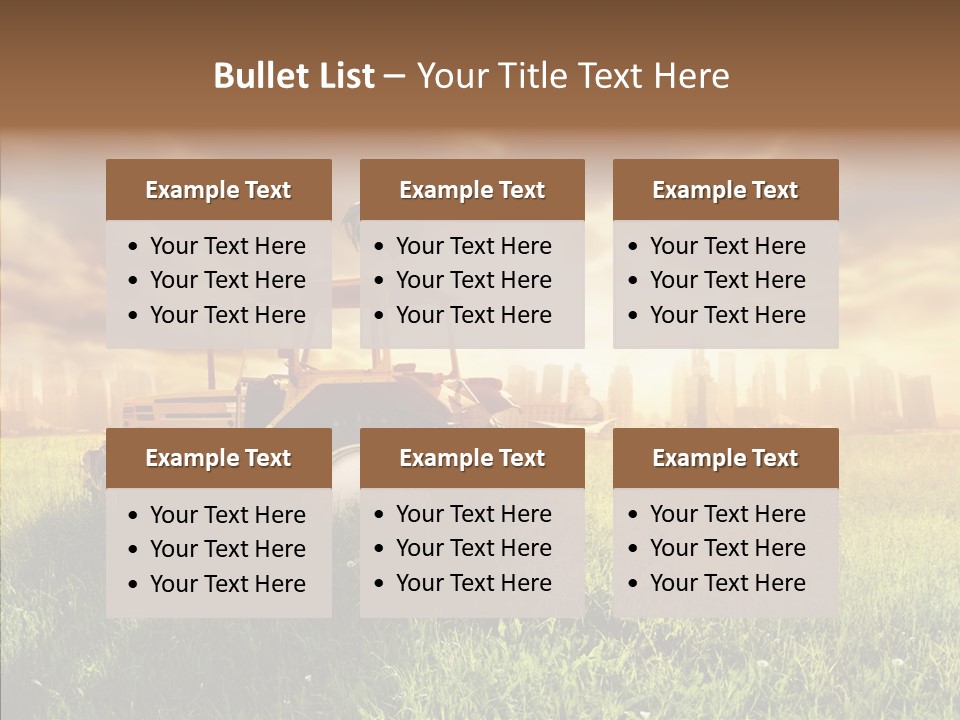 Field Sun Sky PowerPoint Template
