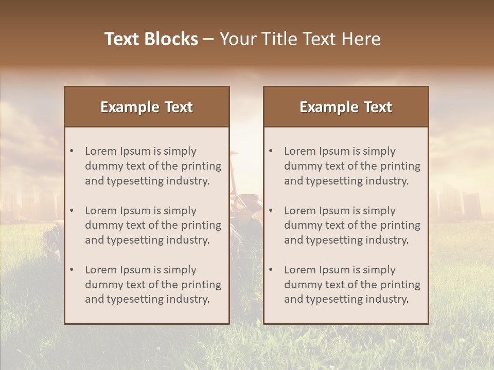 Field Sun Sky PowerPoint Template