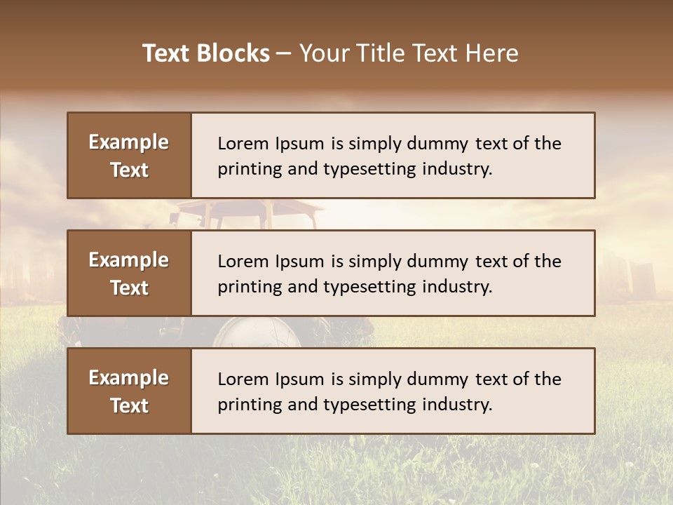 Field Sun Sky PowerPoint Template