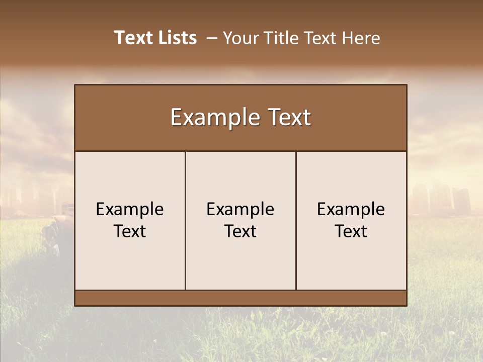 Field Sun Sky PowerPoint Template