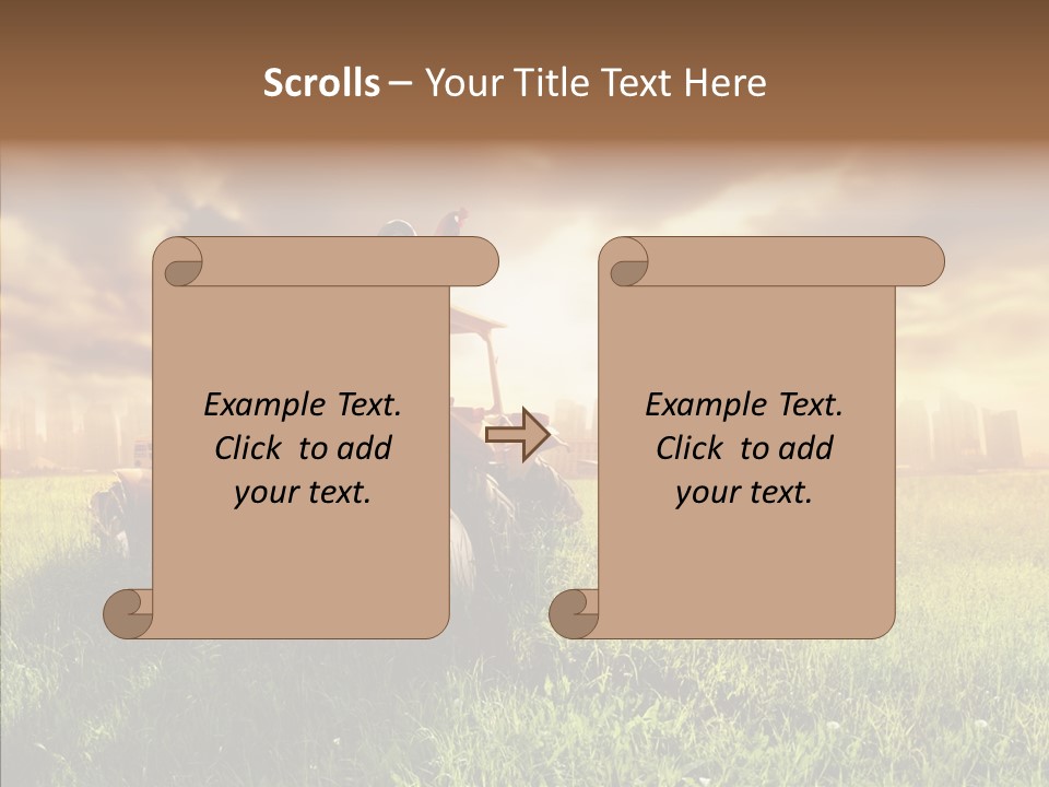 Field Sun Sky PowerPoint Template