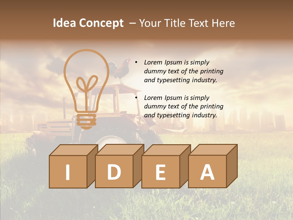 Field Sun Sky PowerPoint Template
