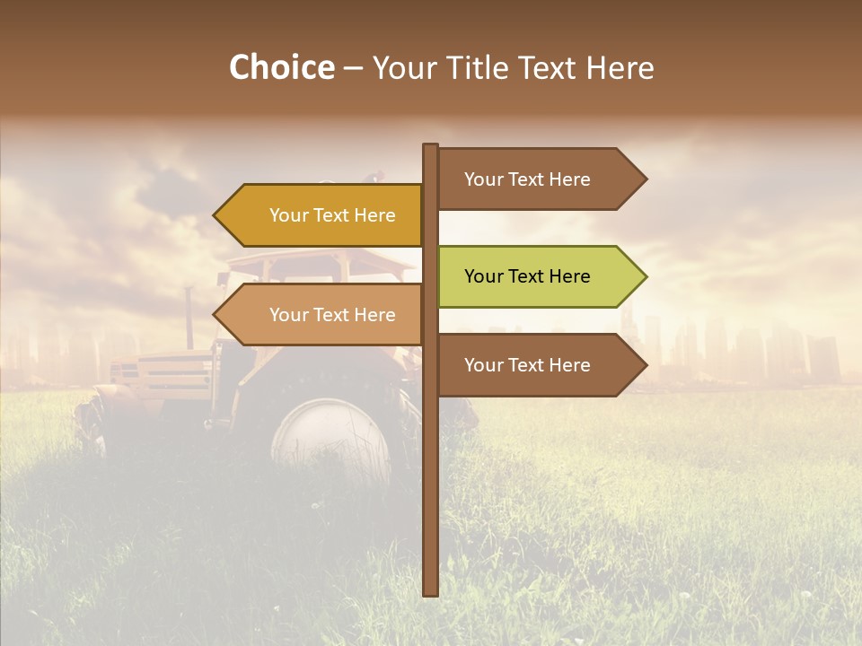 Field Sun Sky PowerPoint Template