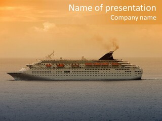 Cruise Side Morning PowerPoint Template