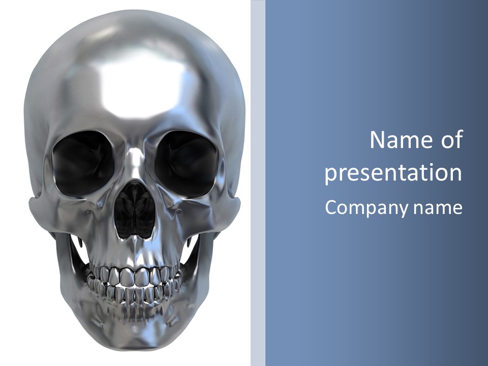 Metallic Dead Isolated PowerPoint Template