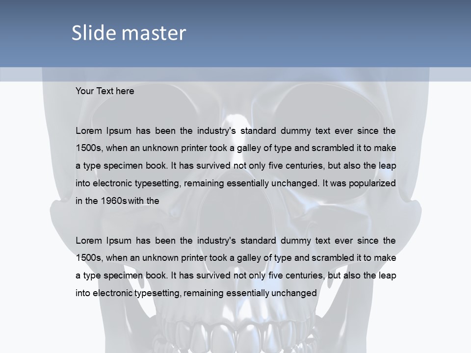 Metallic Dead Isolated PowerPoint Template