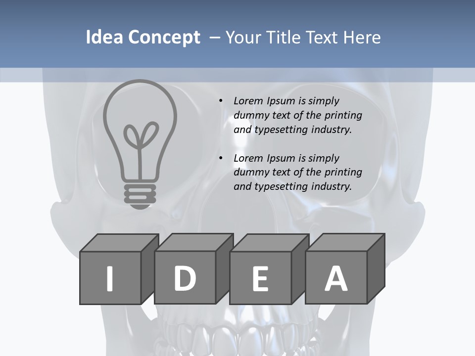 Metallic Dead Isolated PowerPoint Template