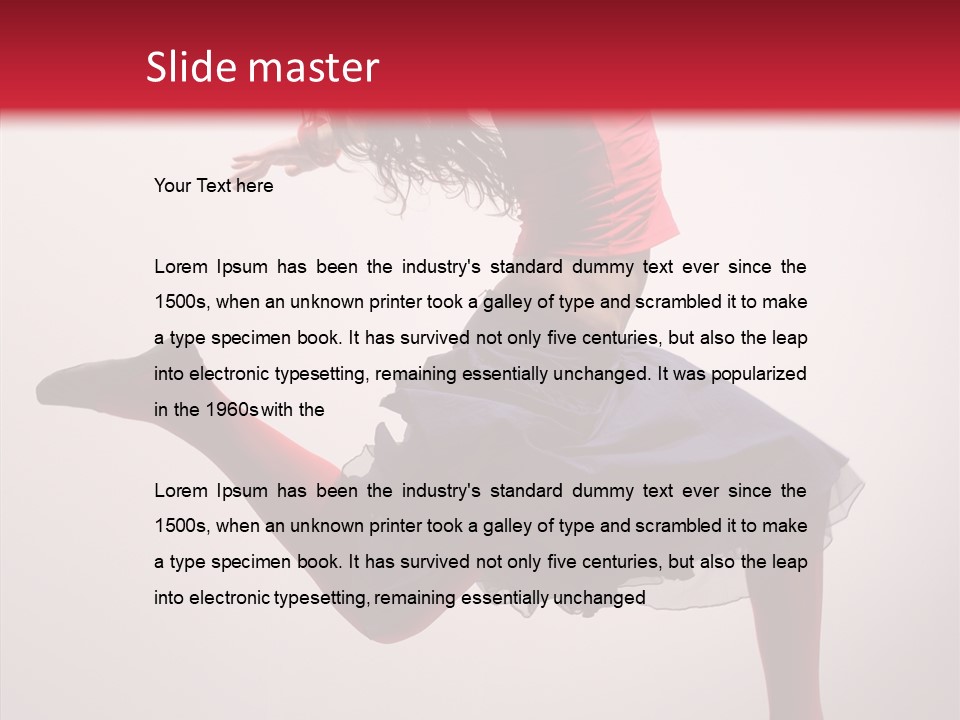 Fly Female Exercise PowerPoint Template