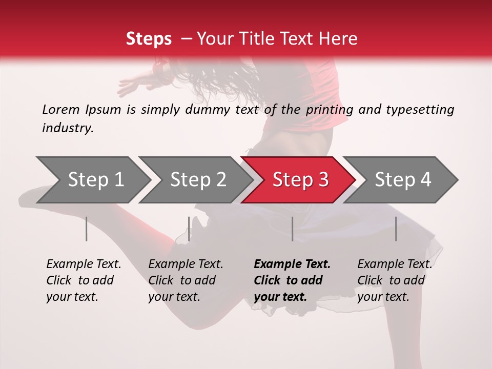 Fly Female Exercise PowerPoint Template
