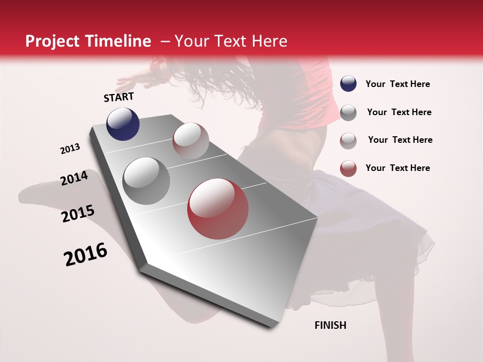 Fly Female Exercise PowerPoint Template