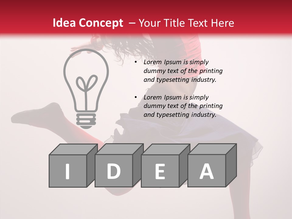 Fly Female Exercise PowerPoint Template