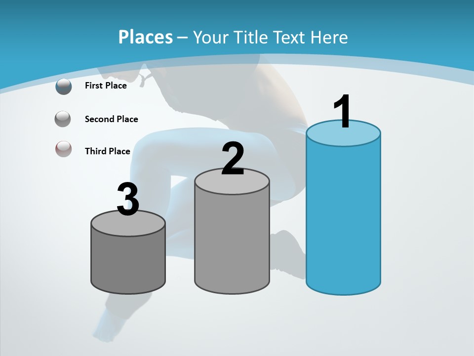 Posing Hair Athlete PowerPoint Template