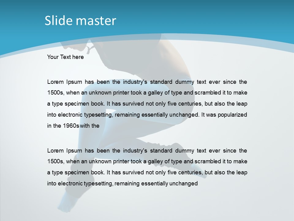 Posing Hair Athlete PowerPoint Template