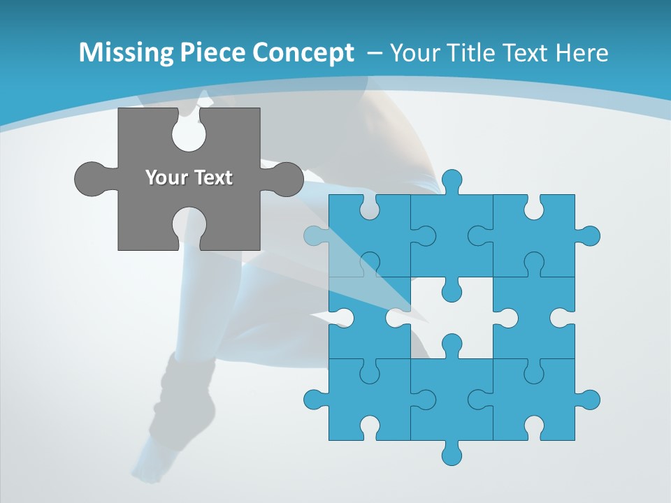 Posing Hair Athlete PowerPoint Template