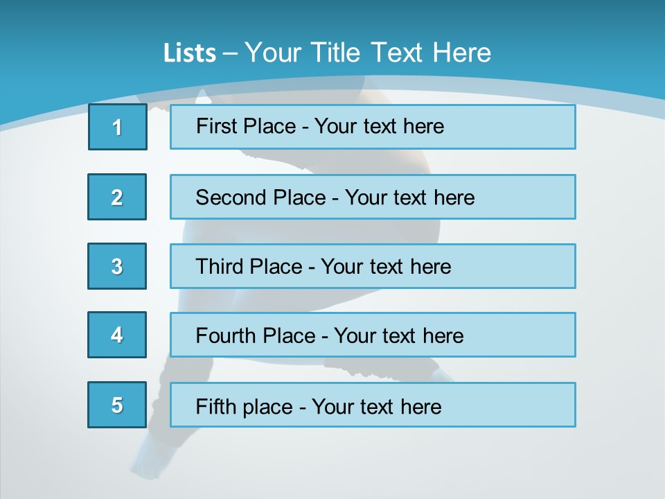 Posing Hair Athlete PowerPoint Template