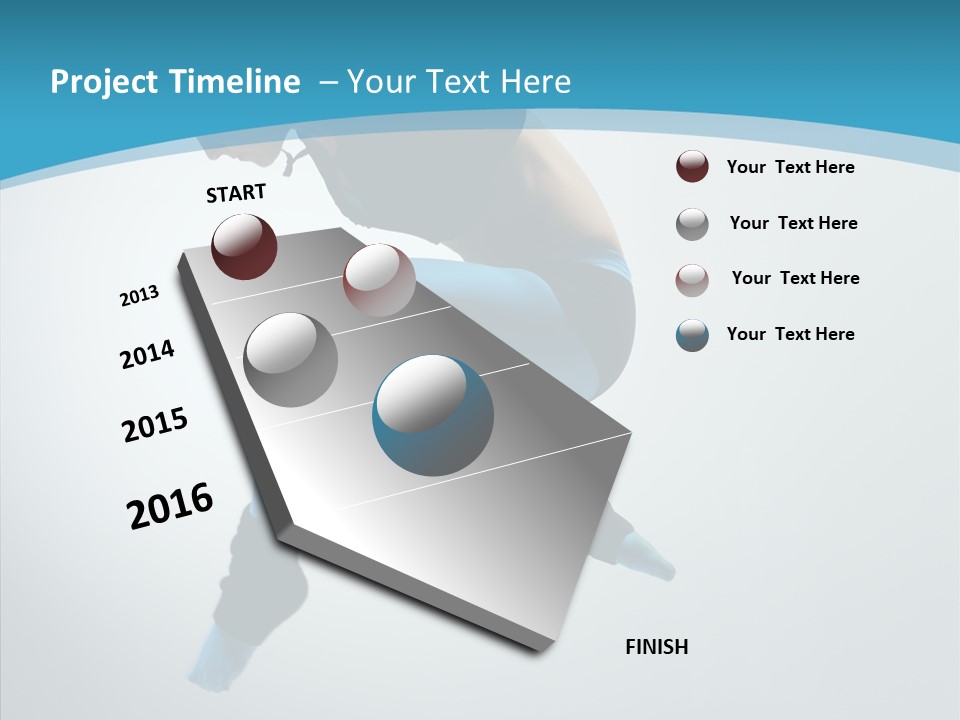 Posing Hair Athlete PowerPoint Template