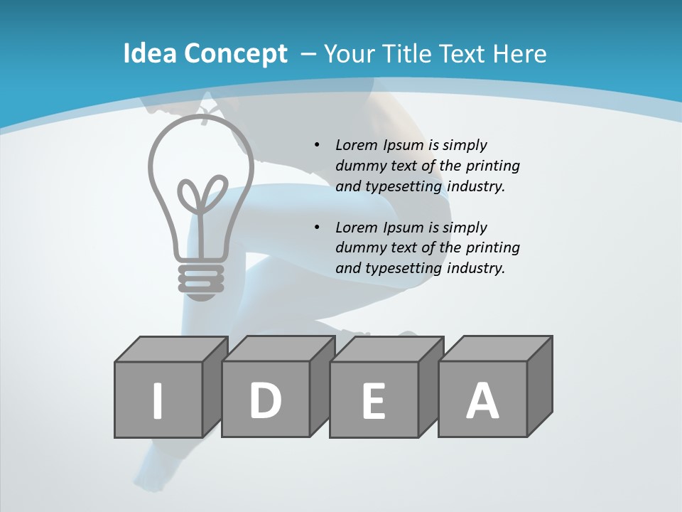 Posing Hair Athlete PowerPoint Template