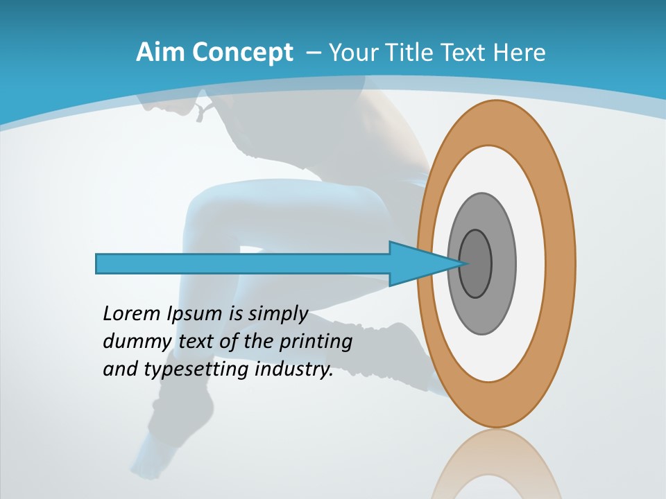 Posing Hair Athlete PowerPoint Template