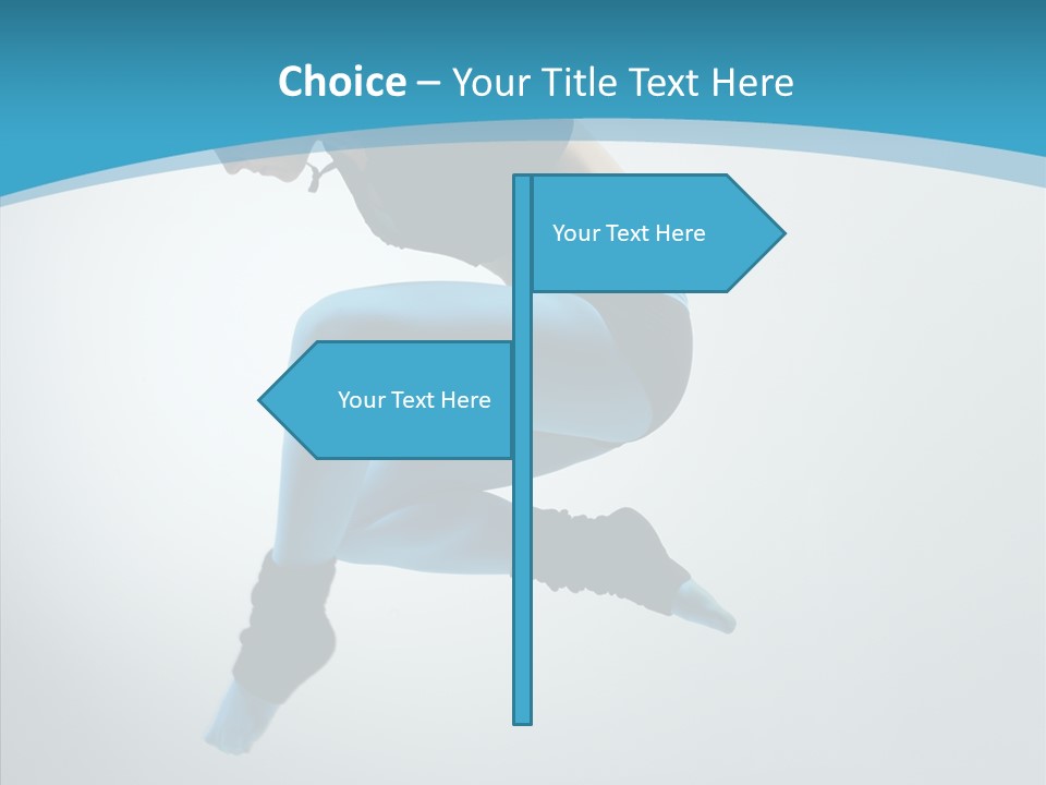 Posing Hair Athlete PowerPoint Template