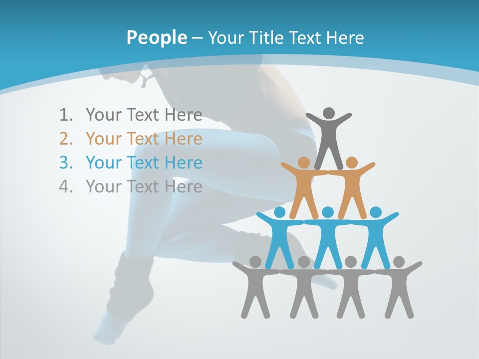 Posing Hair Athlete PowerPoint Template