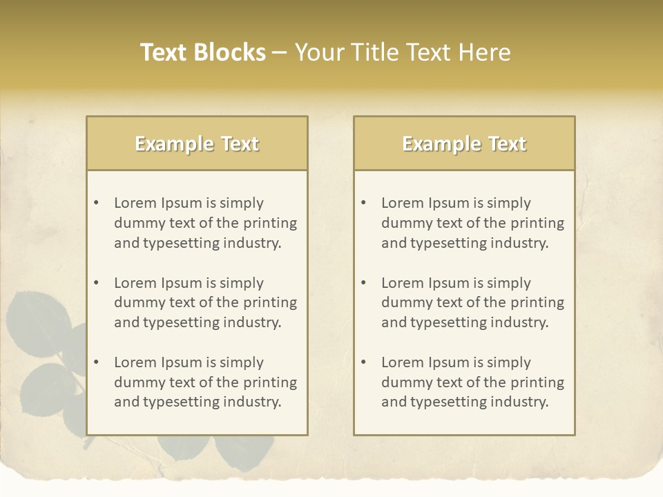 Old Blossom Stain PowerPoint Template